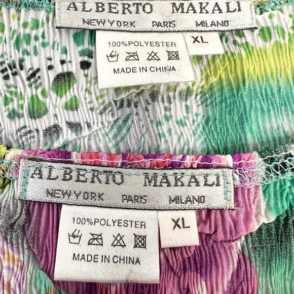 Roberto Makali women’s crinkled roses rhinestone top cardigan set - Picture 8 of 9